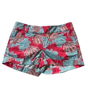 Lilly Pulitzer Watermelon Coralina Barclay Shorts Coral Sea Shell Shorts size 4